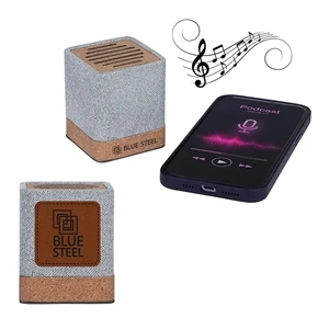 Grayson 5W RPET & Cork Wireless Speaker | https://www.bestnamebadges.com