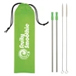 2-Pack Stainless Steel Straw Kit | https://www.bestnamebadges.com