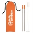 2-Pack Stainless Steel Straw Kit | https://www.bestnamebadges.com