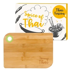 Bamboo Cutting Board With Custom Box | https://www.bestnamebadges.com
