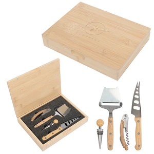 Perfect Pairing Wine & Cheese Knife Set | https://www.bestnamebadges.com