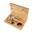 Bamboo 4-Piece Wine Tool Set | https://www.bestnamebadges.com