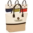 Eco-Friendly Beach Shopping Jute Tote Bag W/ Zipper | https://www.bestnamebadges.com