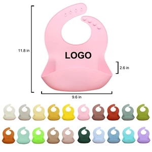 MOQ 100 Silicone Baby Bibs - 20 Stock Colors