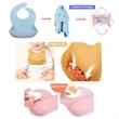 MOQ 100 Silicone Baby Bibs - 20 Stock Colors | https://www.bestnamebadges.com