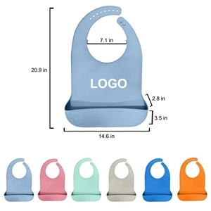 MOQ 100 Extra Large Silicone Adult Bibs for Elderly