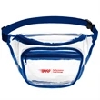 Clear PVC Fanny Pack with Dual Pockets - Large | https://www.bestnamebadges.com