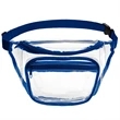 Clear PVC Fanny Pack with Dual Pockets - Large | https://www.bestnamebadges.com