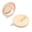 Mini Round Wooden Pocket Makeup Portable Mirror | https://www.bestnamebadges.com