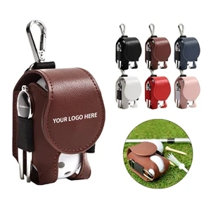 Leather Golf Ball Waist Bag