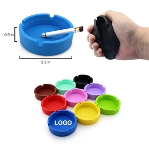Unbreakable Silicone Insulated Round Ashtray