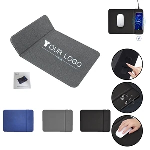 Wireless Charger Mouse Pad With Phone Stand