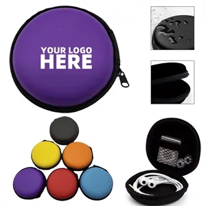 Round Earphone Case