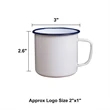 8oz Enamel Coffee Mug | https://www.bestnamebadges.com