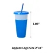 Reusable Color Changing Plastic Cups W/Lid And Straws | https://www.bestnamebadges.com