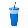 Reusable Color Changing Plastic Cups W/Lid And Straws | https://www.bestnamebadges.com