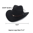 Adjustable Felt Western Cowboy Hat | https://www.bestnamebadges.com