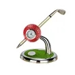 Golf Pen Stand With Clock And Golf Pen | https://www.bestnamebadges.com