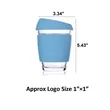 Reusable Glass Coffee Cup with Sleeve | https://www.bestnamebadges.com