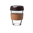Reusable Glass Coffee Cup with Cork Sleeve | https://www.bestnamebadges.com