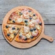 15-Inch Round Bamboo Pizza Cutting Board | https://www.bestnamebadges.com