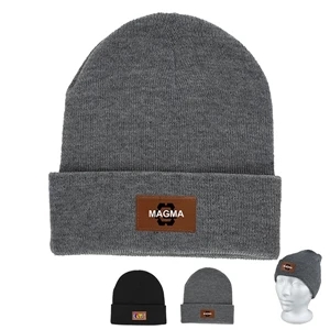 TIBURON Fashion and Performance Knit Cuffed Beanie w/ Patch | https://www.bestnamebadges.com