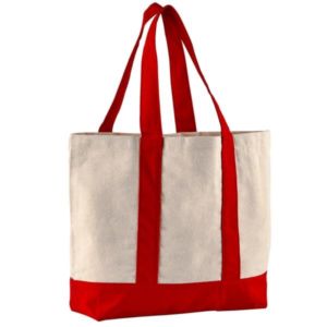 10 oz. Cotton Canvas Striped Tote