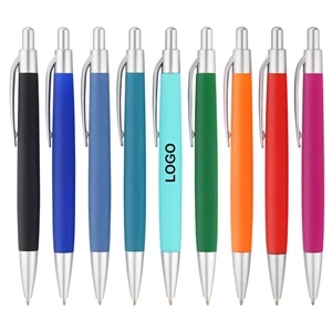 Plastic Ballpoint Plunger Action Pen