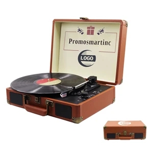 3-Speed Portable Suitcase Record Player | https://www.bestnamebadges.com