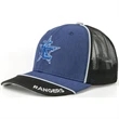 Premium Heathered & Mesh 6-Panel Structured Stretch Fit Cap | https://www.bestnamebadges.com