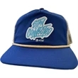Hyper Poly & Mesh Fabric 5-Panel Unstructured Halfmoon Cap | https://www.bestnamebadges.com