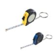 Rubber Tape Measure Key Tag With Laminated Label | https://www.bestnamebadges.com
