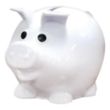 Mini Plastic Piggy Bank | https://www.bestnamebadges.com