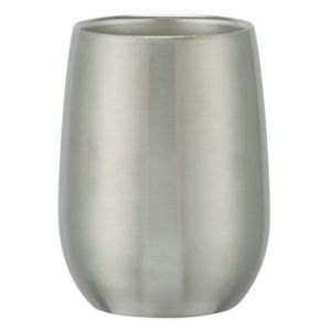 9 Oz. Stainless Steel Stemless Wine Glass | https://www.bestnamebadges.com