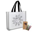 Reflective Non-Woven Coloring Tote Bag With Crayons | https://www.bestnamebadges.com