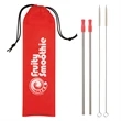 2-Pack Stainless Steel Straw Kit | https://www.bestnamebadges.com