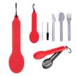 Travel Utensil Set With Silicone Holder | https://www.bestnamebadges.com