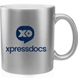 11 Oz. Metallic Color Exterior Custom Mugs | https://www.bestnamebadges.com