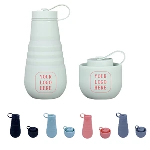 17OZ Outdooor Collapsible Sport Silicone Water Bottle