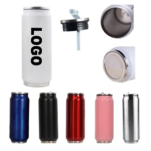 15 OZ Creative Stainless Steel  Bottle With Straw