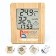 Bamboo Indoor Hygrometer & Thermometer Weather Clock | https://www.bestnamebadges.com