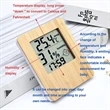 Bamboo Indoor Hygrometer & Thermometer Weather Clock | https://www.bestnamebadges.com