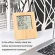Bamboo Indoor Hygrometer & Thermometer Weather Clock | https://www.bestnamebadges.com