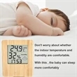 Bamboo Indoor Hygrometer & Thermometer Weather Clock | https://www.bestnamebadges.com