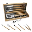 5-Piece Custom Bamboo Grilling Barbecue Tool Set | https://www.bestnamebadges.com