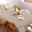 Nature Faux Linen Tablecloths Rectangle | https://www.bestnamebadges.com