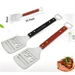 Stainless Steel Spatula with Bottle Opener and Wood Handle | https://www.bestnamebadges.com