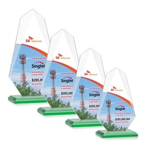 Jemma VividPrint™ Award - Green | https://www.bestnamebadges.com