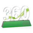Milestone Optical VividPrint™ Award - Green | https://www.bestnamebadges.com