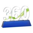 Milestone Optical VividPrint™ Award - Blue | https://www.bestnamebadges.com
